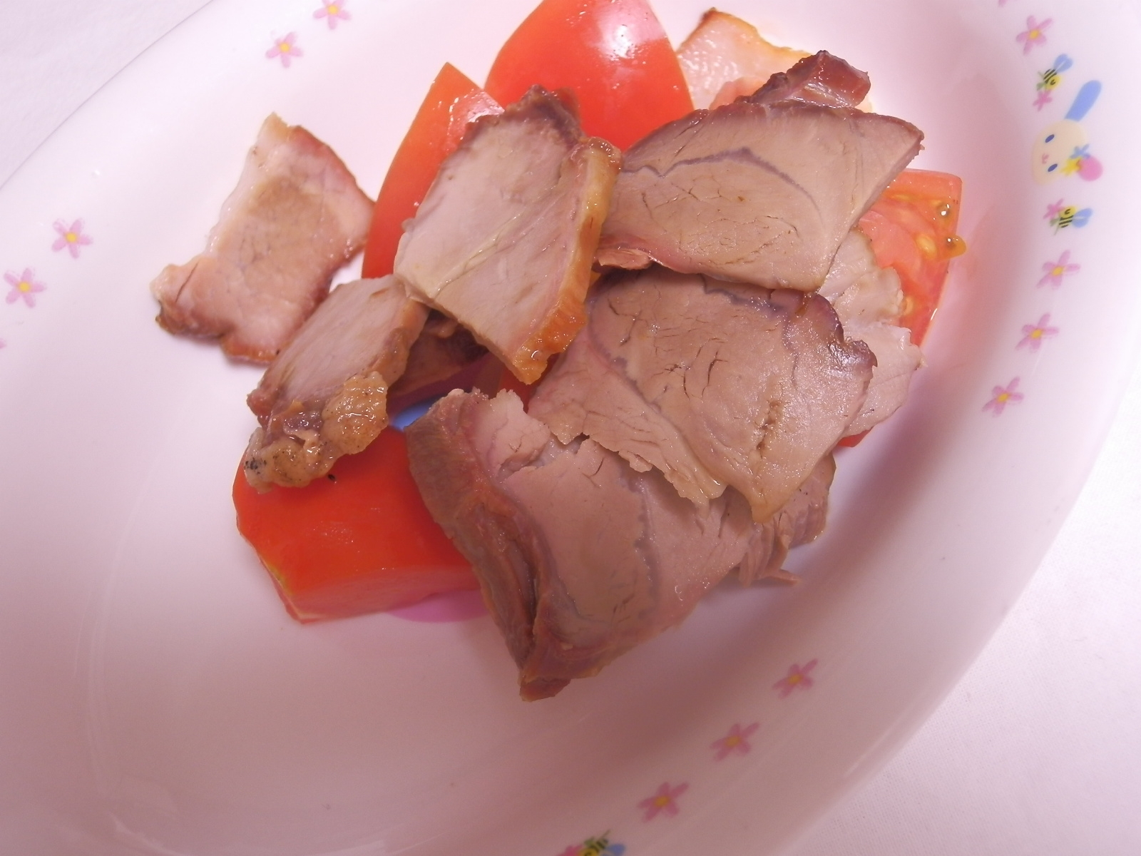 トマトと焼き豚の和え物■簡単!時短■残り物レシピ■