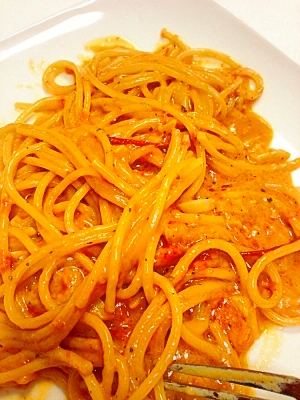 ヤマサうにソースで作るウニにいないウニパスタ