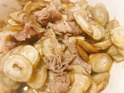 生姜たっぷり‼︎牛バラ肉とごぼうのしぐれ煮