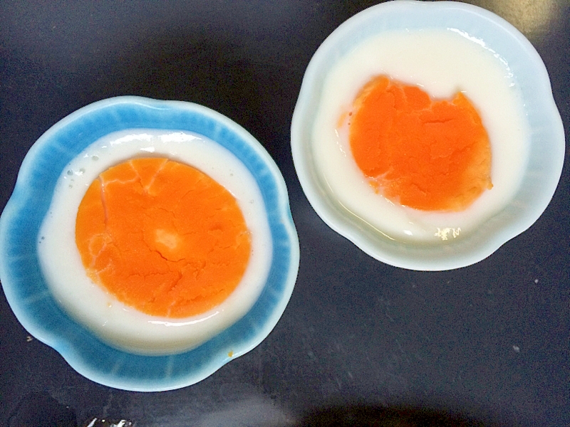 牛乳と卵黄でゆで卵もどき 卵アレルギー レシピ 作り方 By けふみ 楽天レシピ