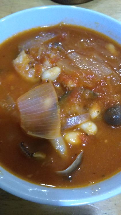 赤かぶと大豆のトマトスープ