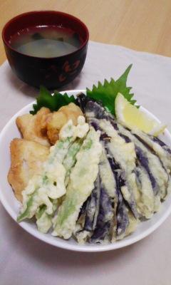 残った天ぷらで天丼