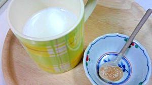 白花豆甘納豆のホットミルク