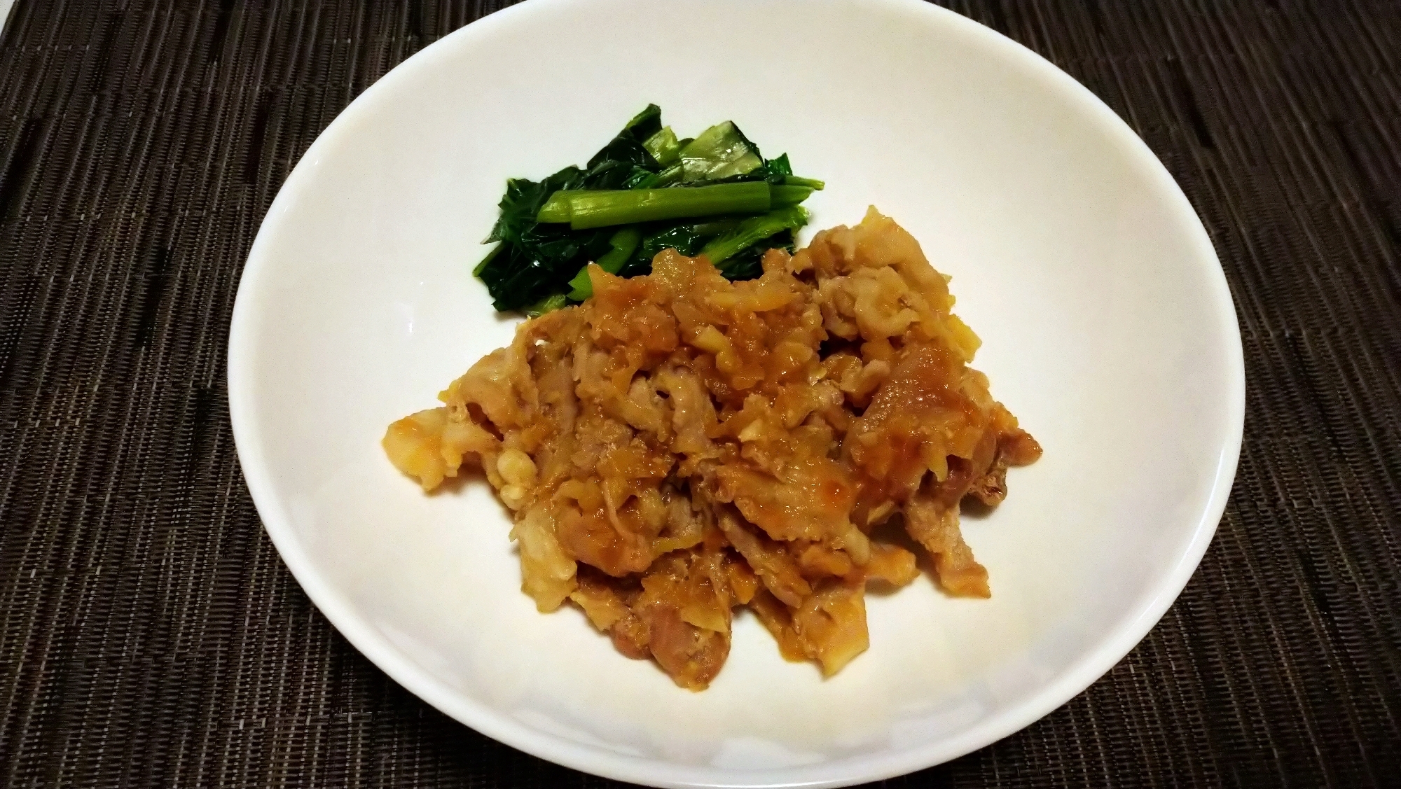 豚肉の生姜焼き~リンゴと&玉葱ソース~