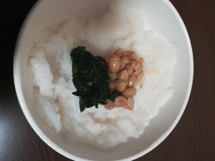 離乳食中期♪納豆と小松菜のお粥