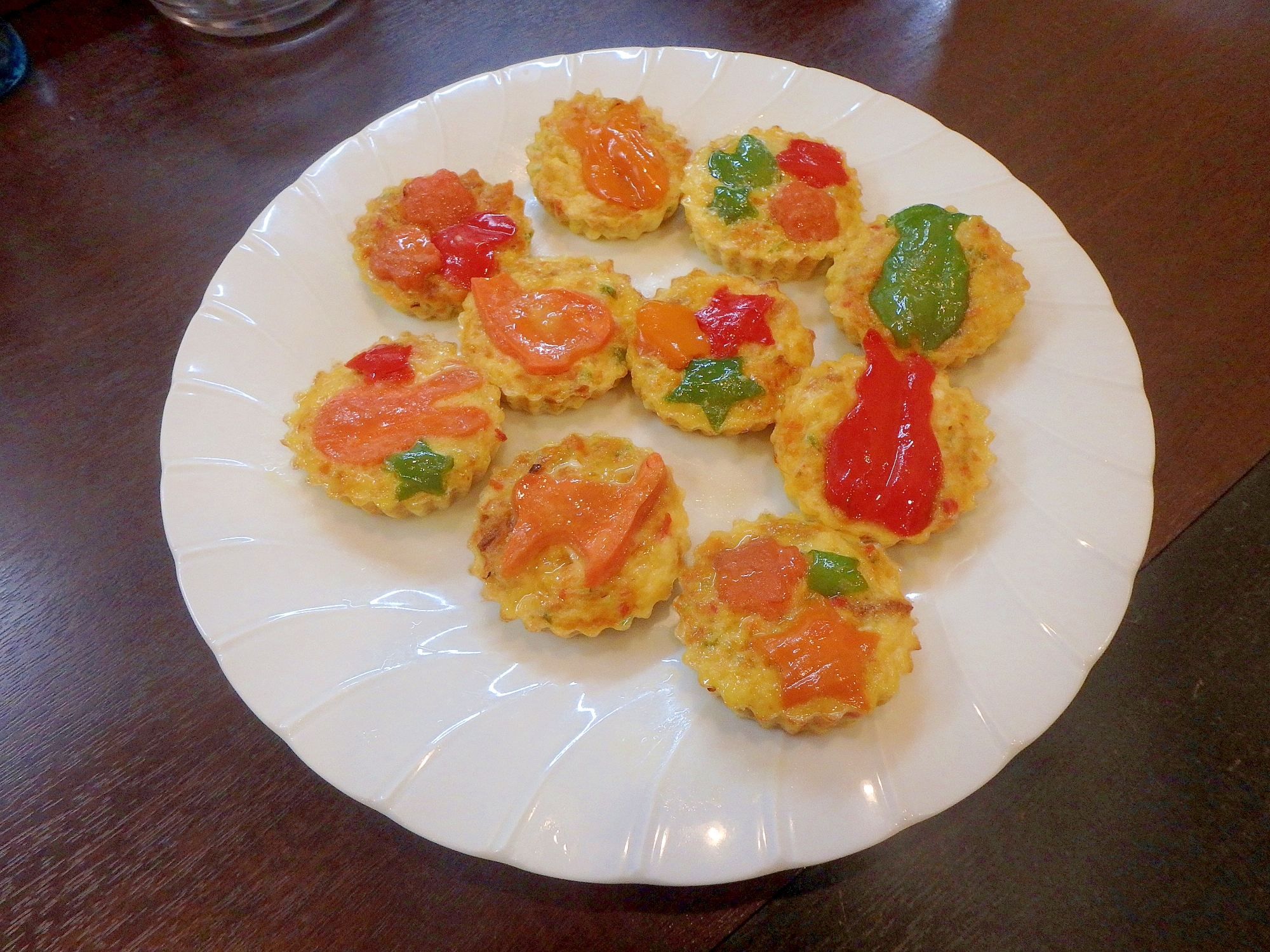 飾り野菜のミニキッシュ