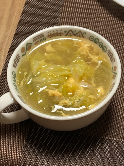 白菜がトロトロで 美味しい！寒かった日には温かいスープが一番ですね。
リピします♪