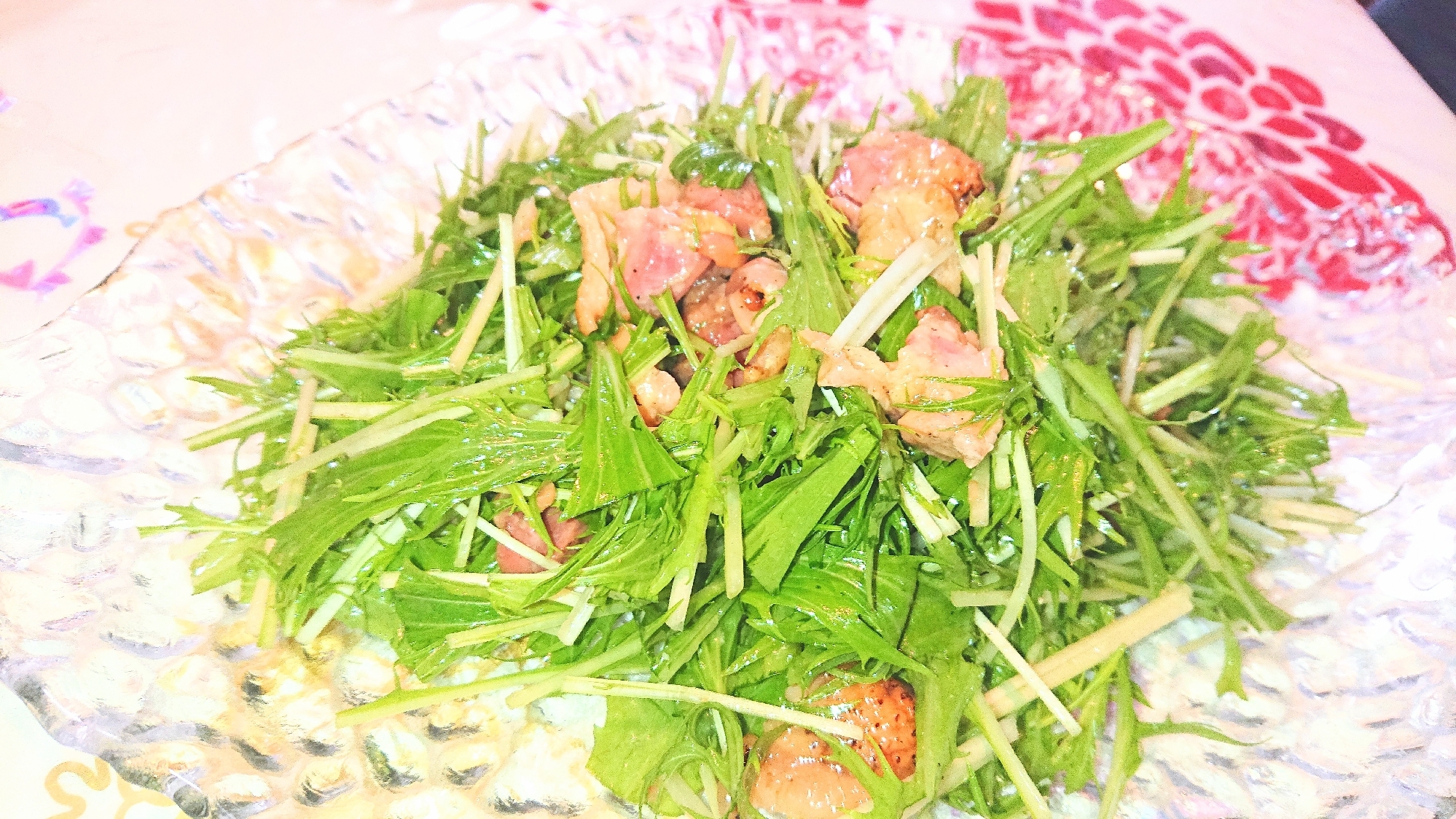 簡単！焼き鳥缶と水菜のサラダ