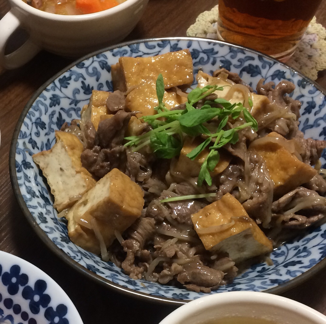 厚揚げと牛肉のトロトロあんかけ