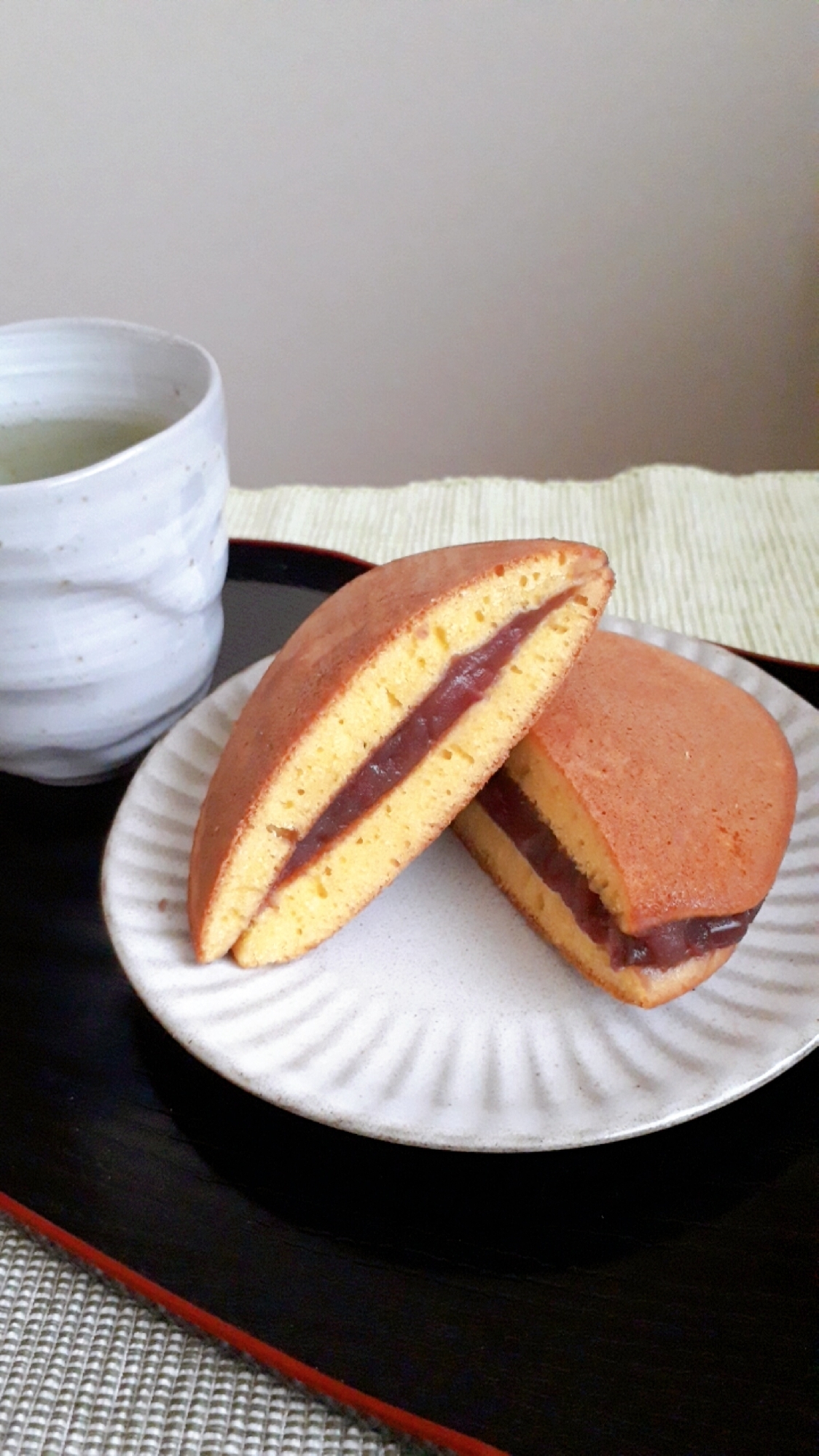 コンビニゆであずきで簡単どら焼❤