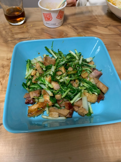 鍋で残った水菜で作りました！食欲をそそる味付けでした、また作りたいです。