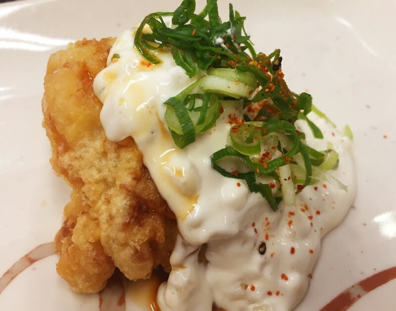 タルタル 沼津市】オリーブ油でカラッと揚げてチンゲン菜の緑色タルタル！沼津市