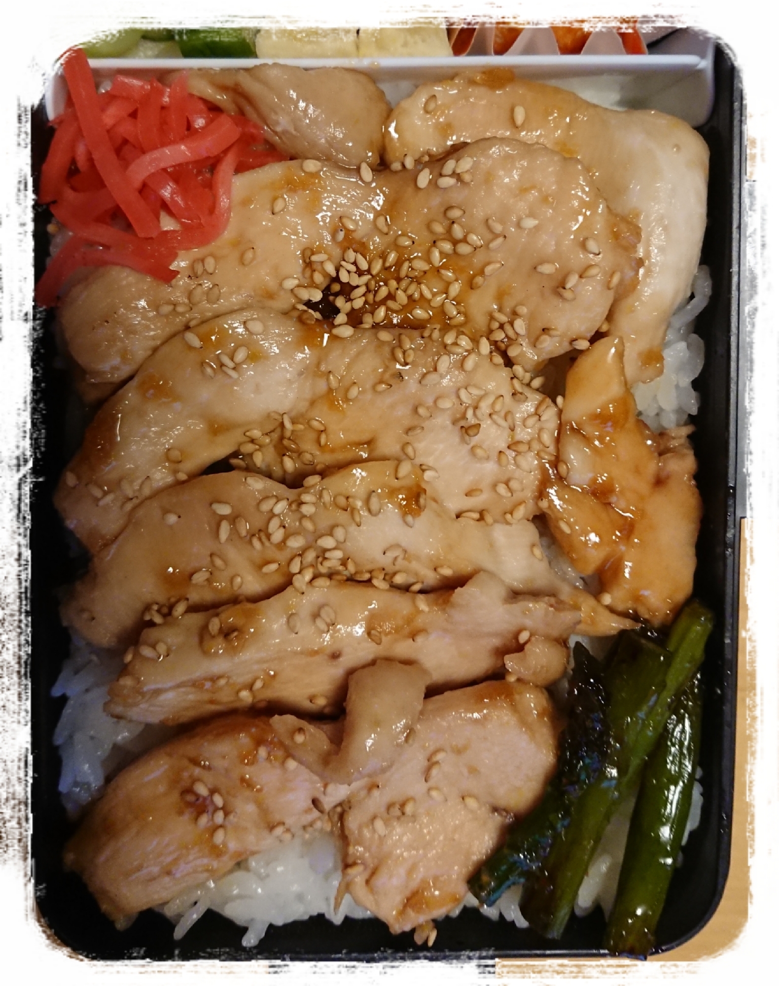 朝の時短男子お弁当☆鶏むね肉丼