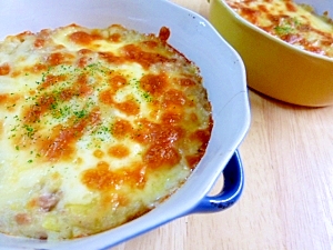 マッシュポテトとひき肉のグラタン