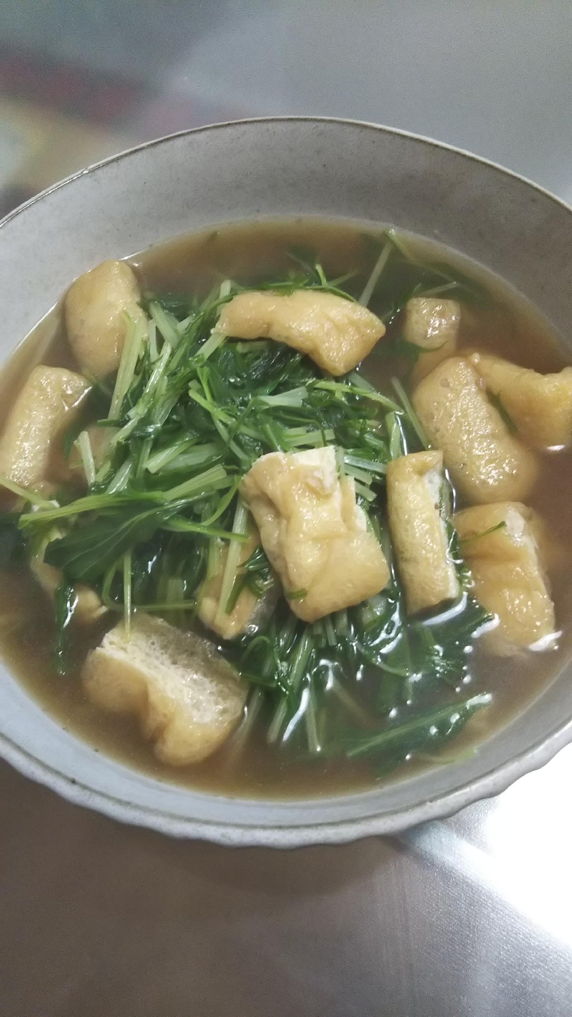 おでんの残り汁を再利用！リメイク水菜のお浸し