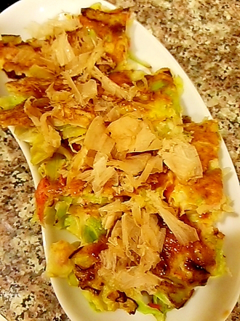 唐揚げ粉でお好み焼き