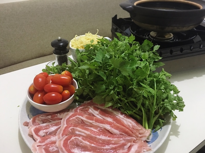 せり 豚肉 コレクション 鍋