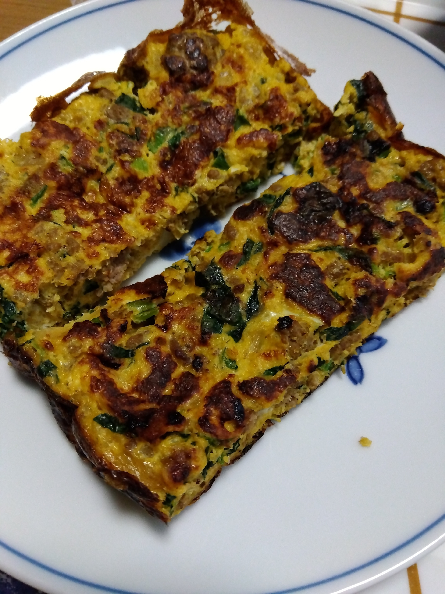 野菜とお肉のオムレツ