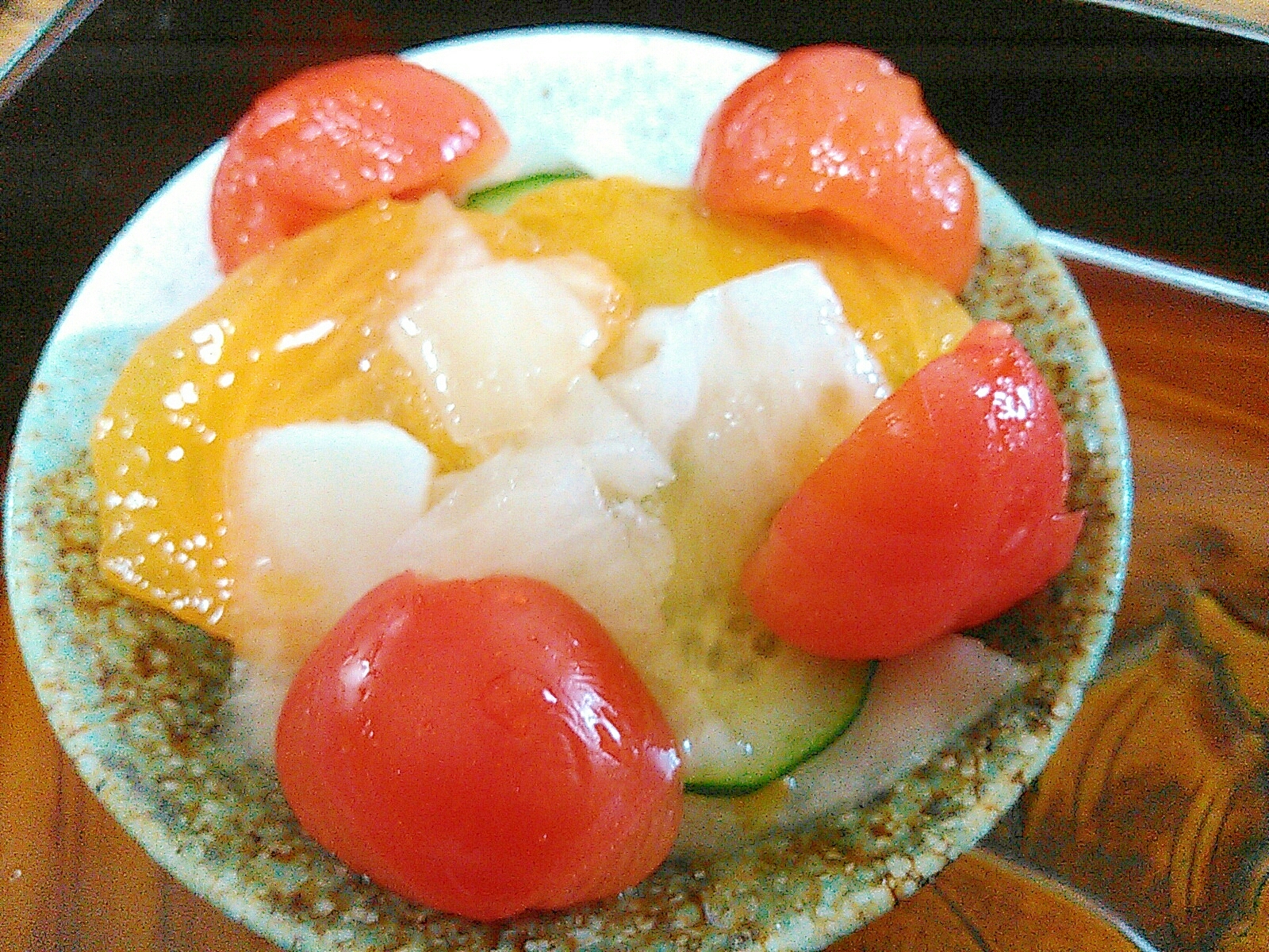 クリスマス仕様☆リースに見えるカラフル柿なます