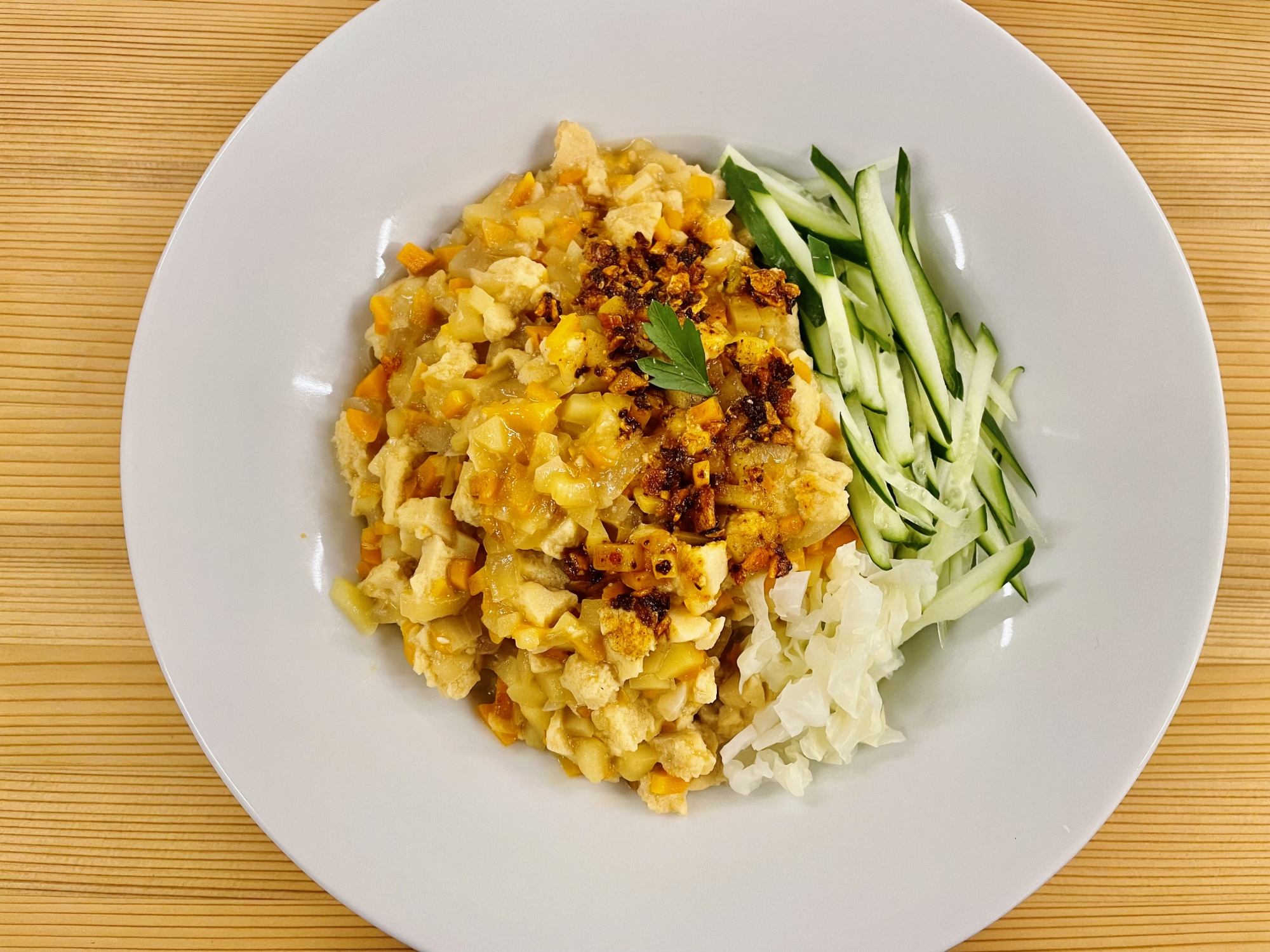 高野豆腐と春雨のヘルシージャージャー麺風