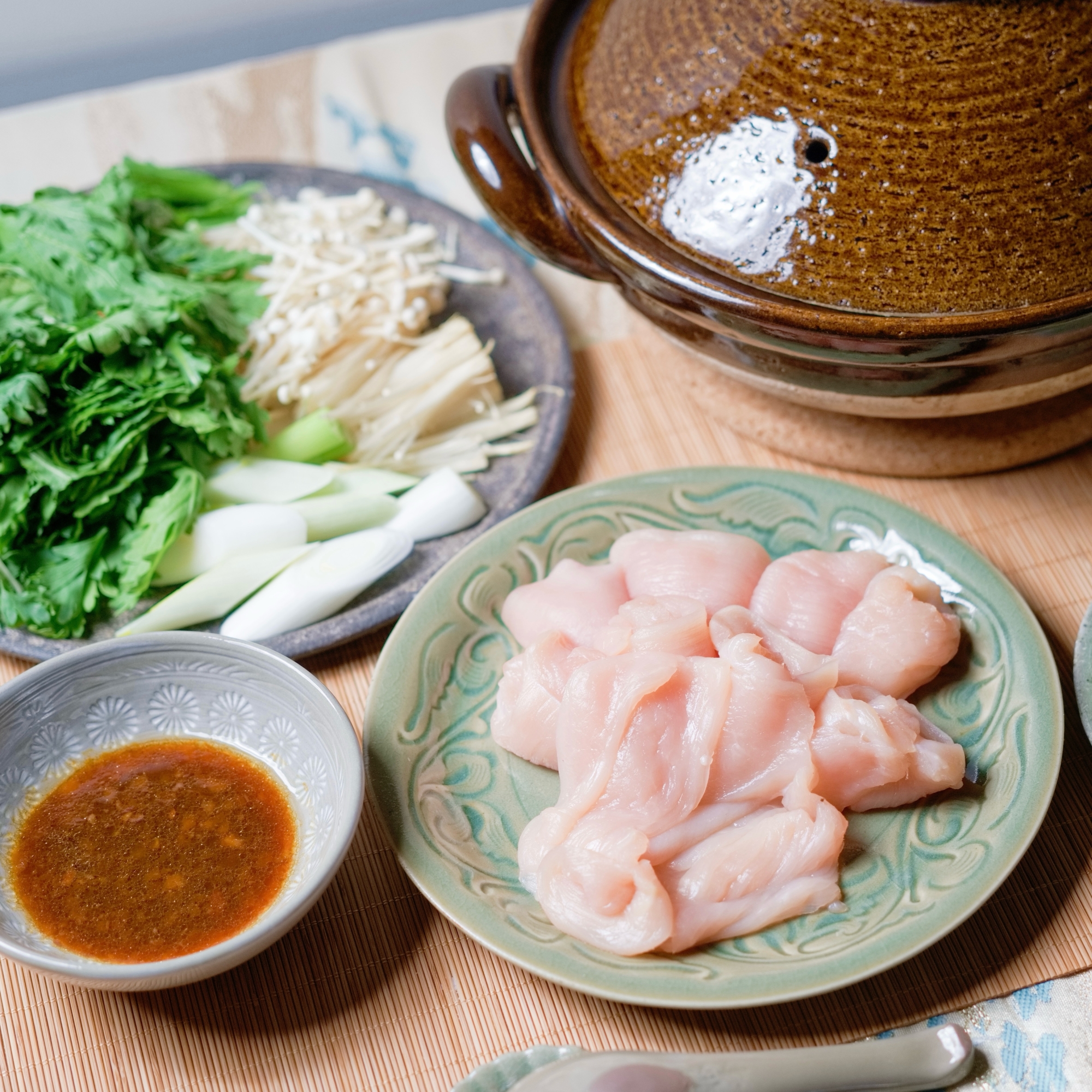 鶏むね肉のしゃぶしゃぶ【和食・主菜】