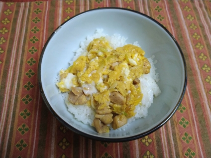 麺つゆで簡単！親子丼