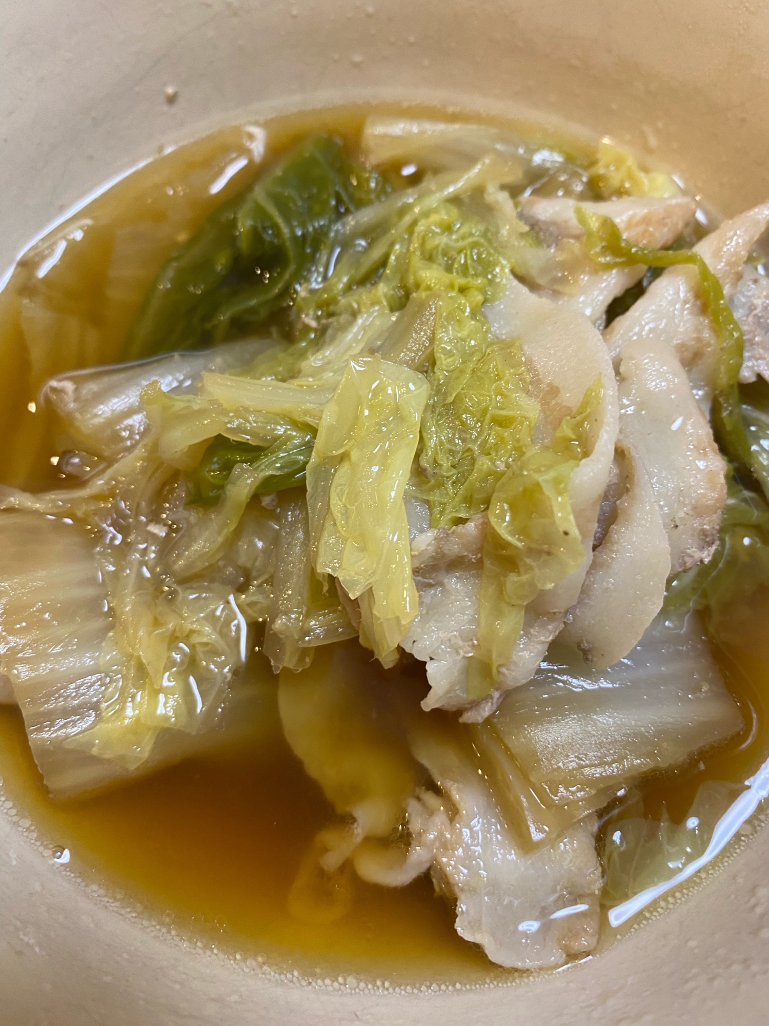 白菜と豚バラの生姜鍋