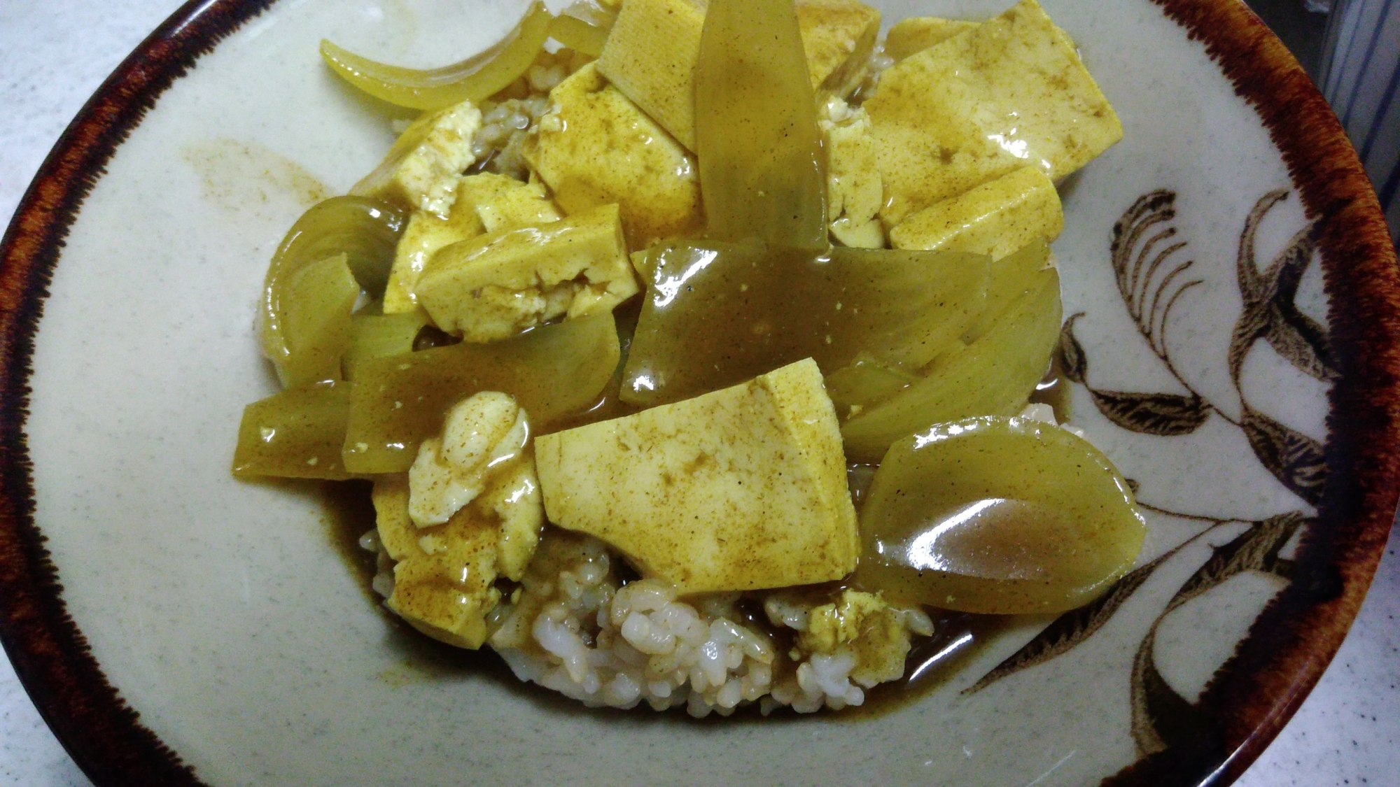 豆腐カレーあんかけ丼