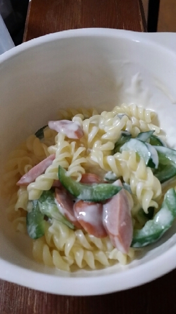 1歳の3分マカロニサラダ