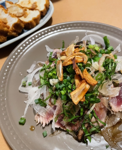 かつおのたたき★トッピングで美味しさUP