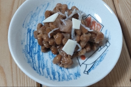 今日は納豆を✨明太子→たらこ、クリームチーズ→スライスチーズですが、カルシウムもタンパク質もたっぷりな納豆のレシピ⤴️バランス良くてさすがです☘️レシピ感謝♥