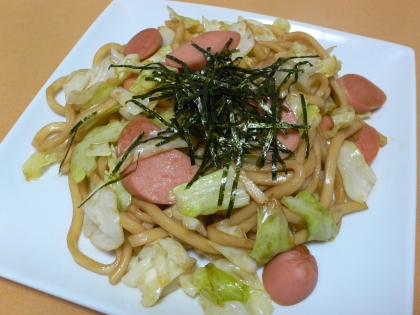 ほんのり甘くて優しい味の焼きうどんが出来上がりました！レシピありがとうございます☆