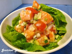 おうちdeハワイ気分 ロミロミサーモン レシピ 作り方 By グルヤマ 楽天レシピ