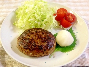 和風のふっくらジューシーなハンバーグ☆