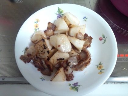 長芋、炒めると美味しいですね～(^^*)
簡単だし、美味しかったです♪