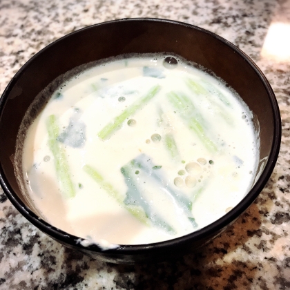 ミルク味噌スープ