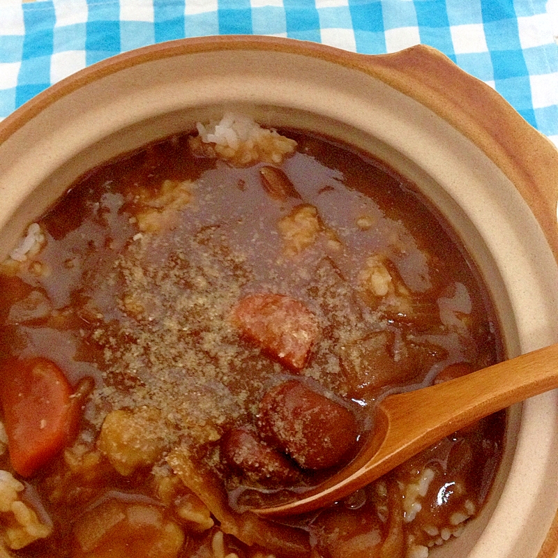 土鍋で焼きカレー♪