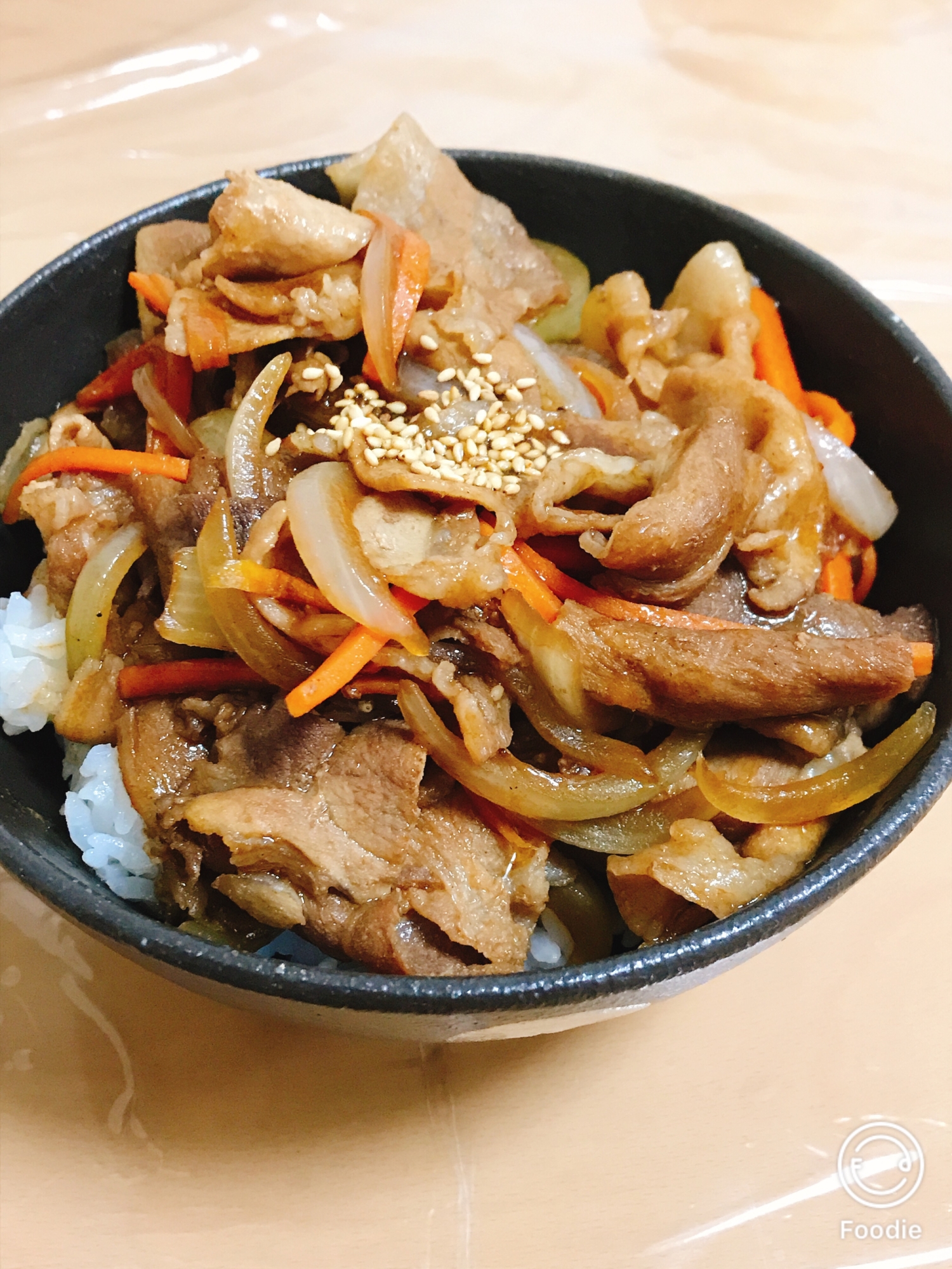 がっつり！とんかつソース炒め丼