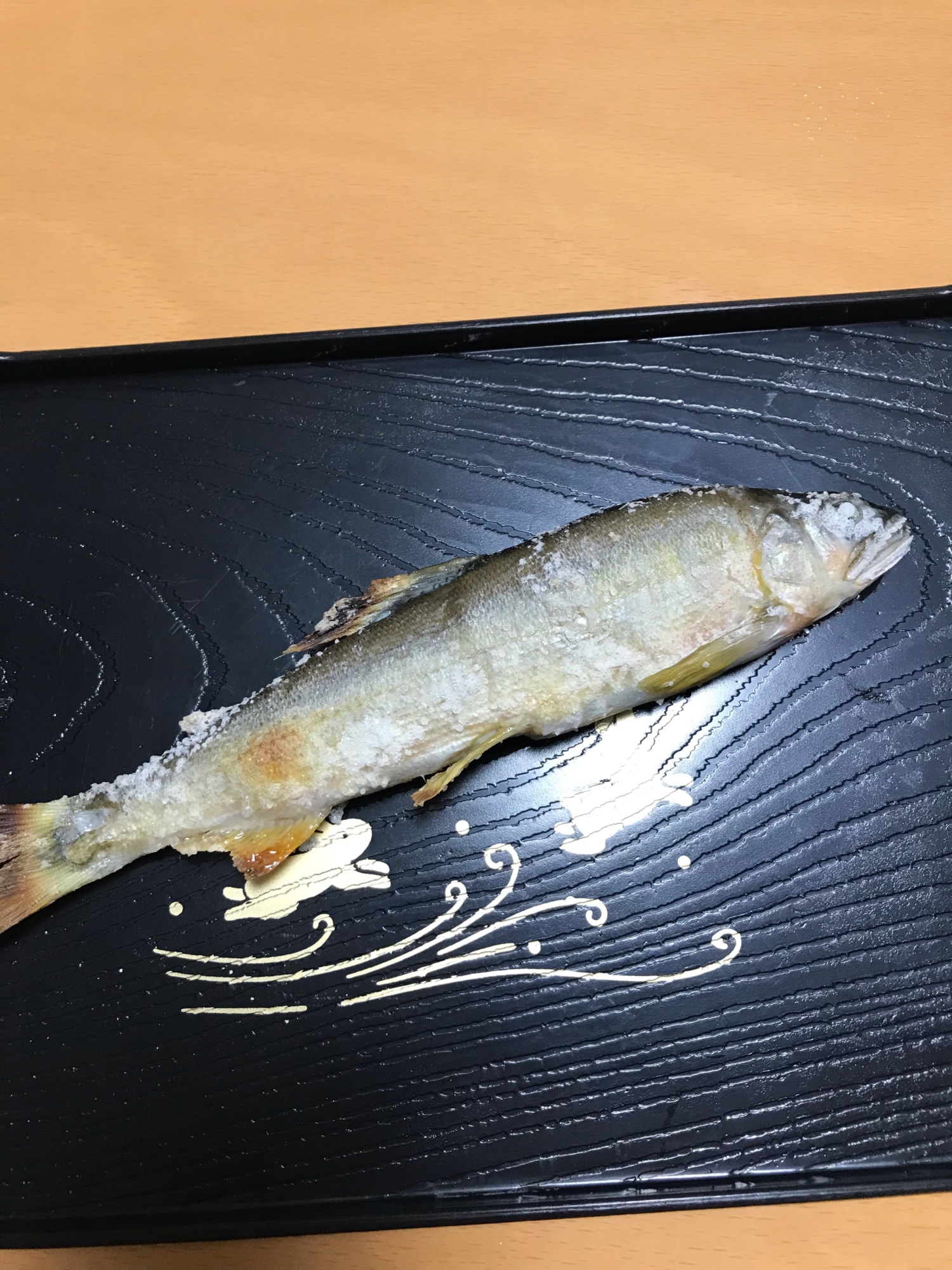 グリルであゆの塩焼き