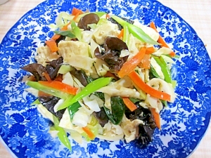 豆腐ときくらげ＆野菜の塩麹炒め
