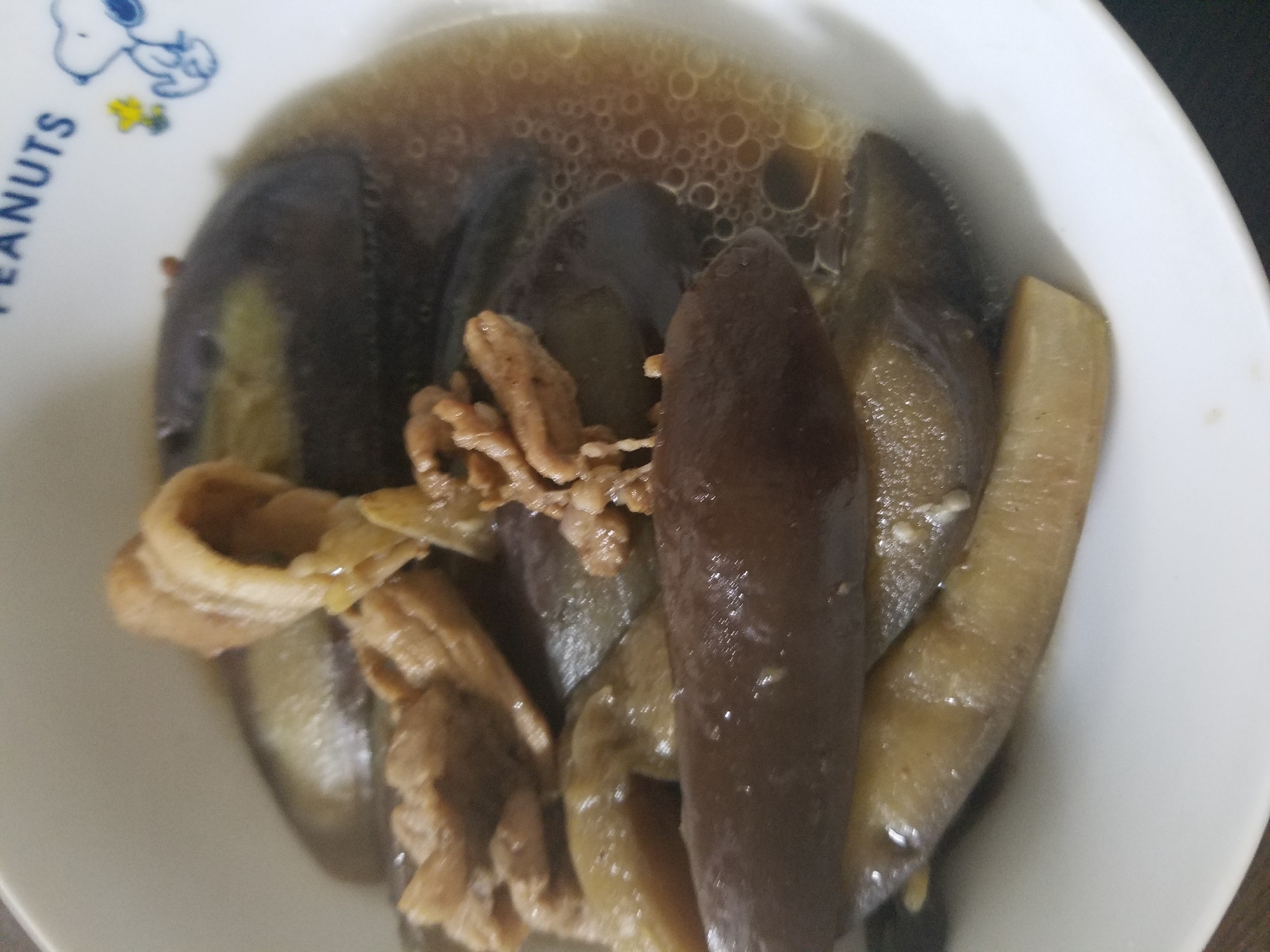 茄子と豚の煮物