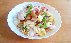 焼きうどんの味で焼きそうめん！