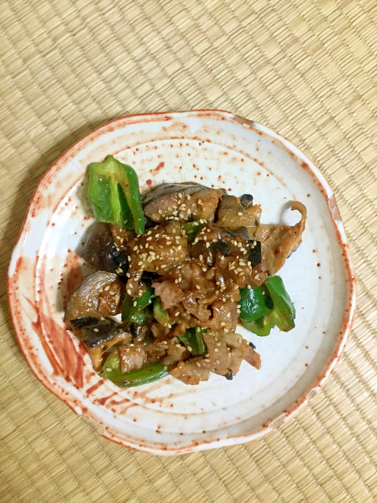 豚と米ナスと椎茸とピーマンのピリ辛味噌炒め レシピ 作り方 By とりあえず乾杯 楽天レシピ