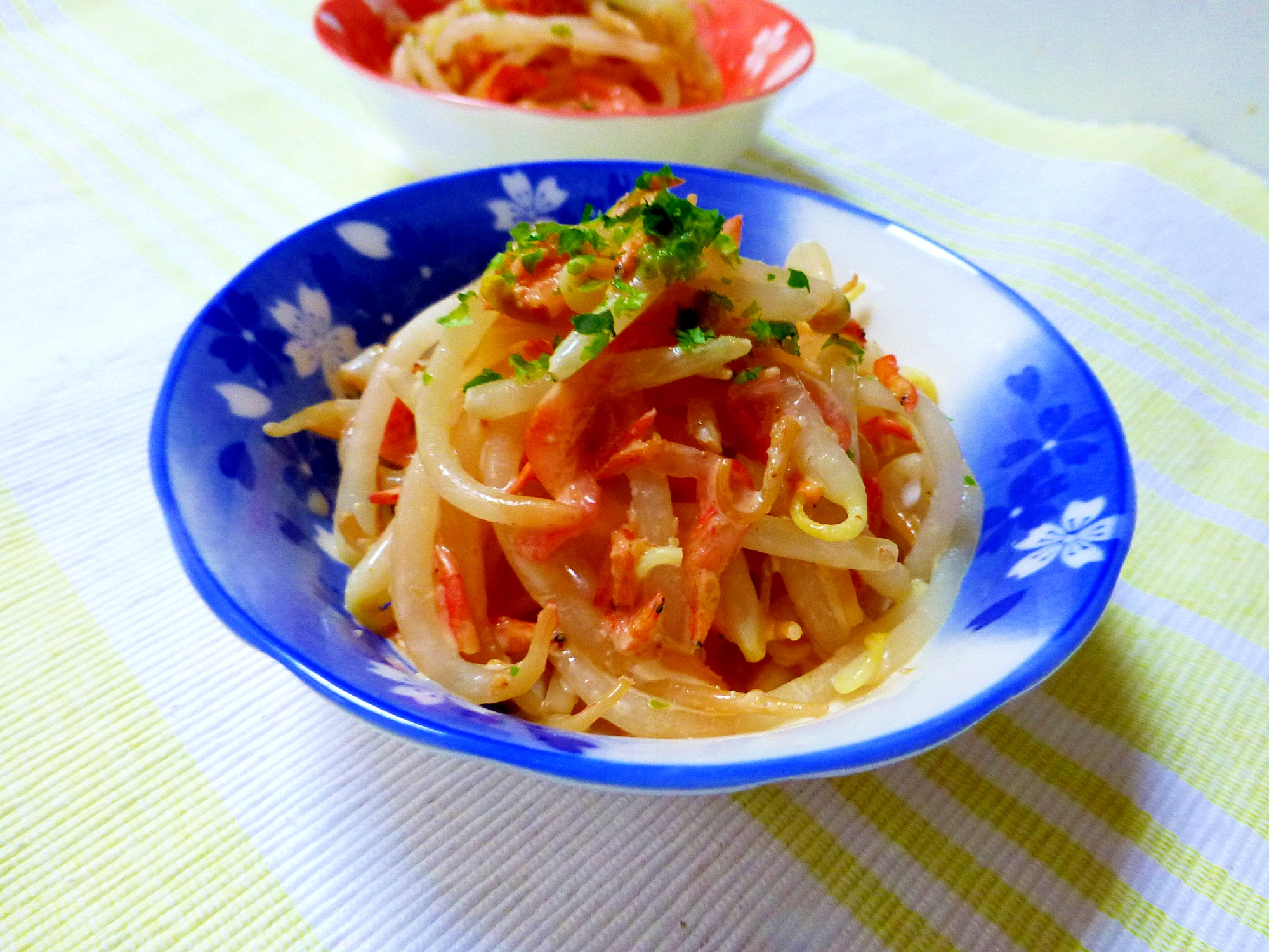 もやしと干し小エビの和え物