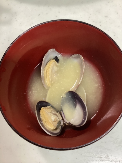 あさりと大根の葉のお味噌汁