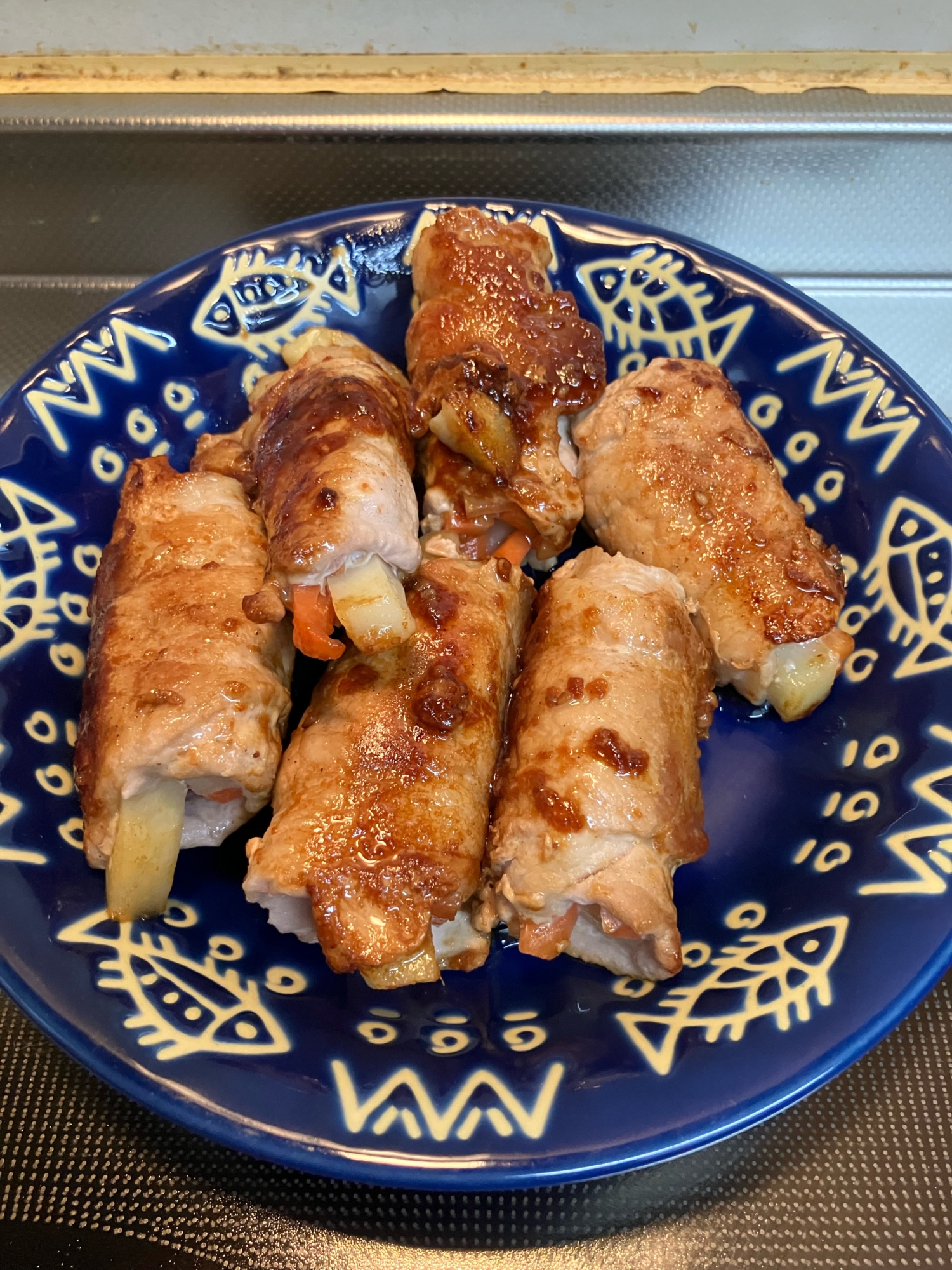 人参とジャガイモの肉巻き^_^