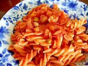 【活用レシピ】大豆のトマト煮込を使うフジッリ