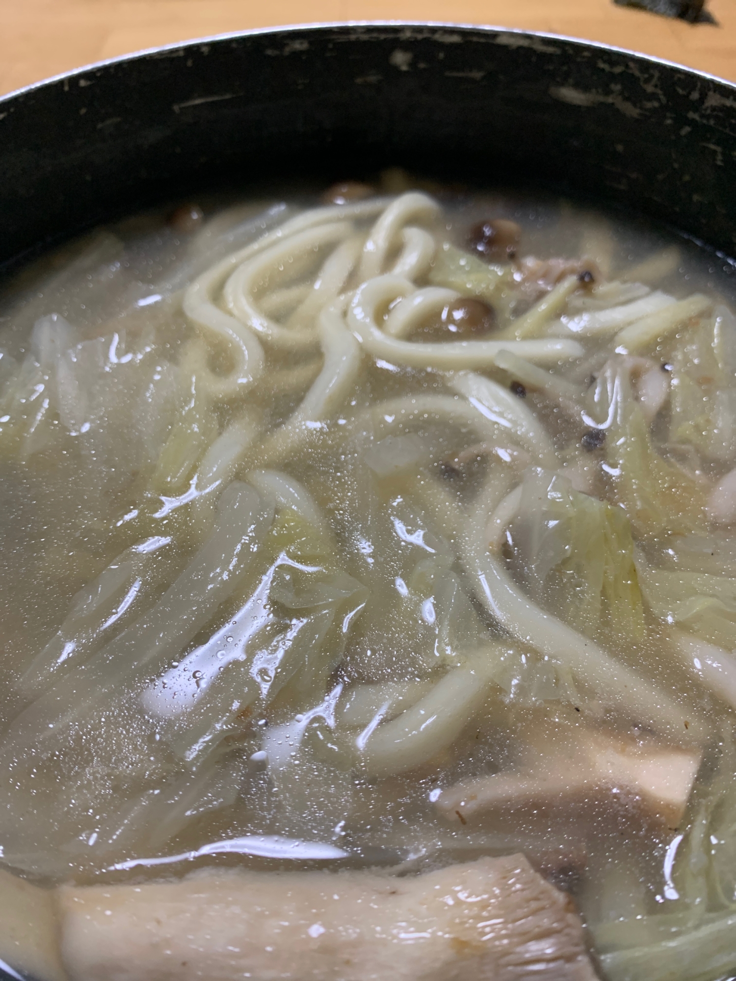 キノコ、あんかけうどん