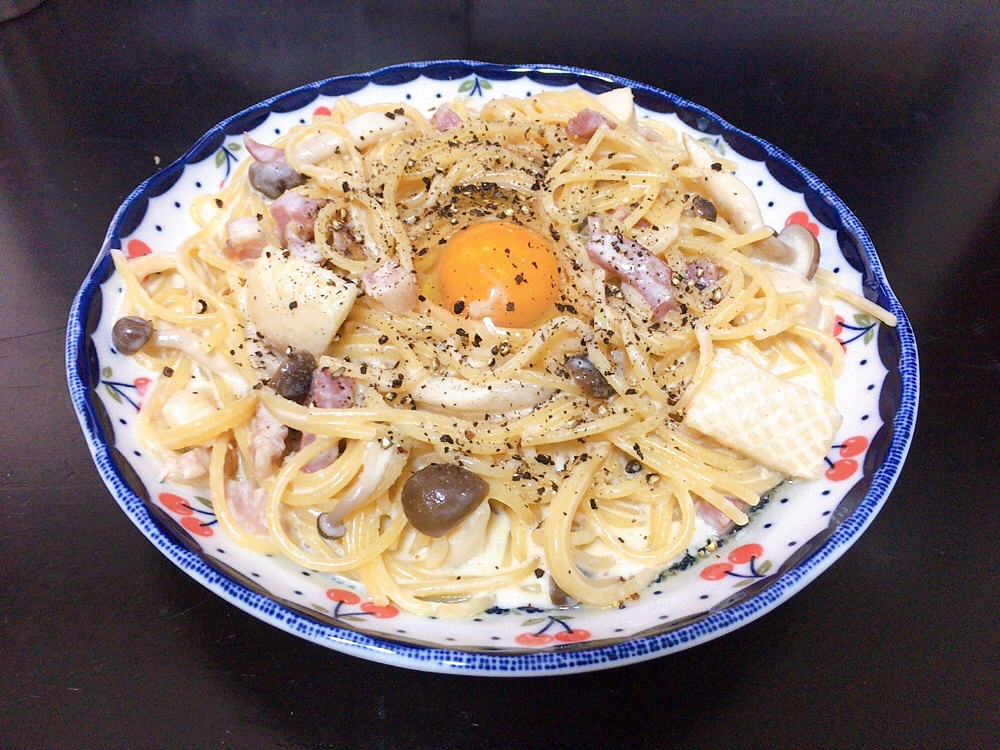 フライパンひとつで☆カルボナーラ風パスタ☆