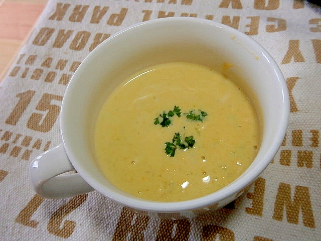 ミキサーなしで！かぼちゃの豆乳スープ